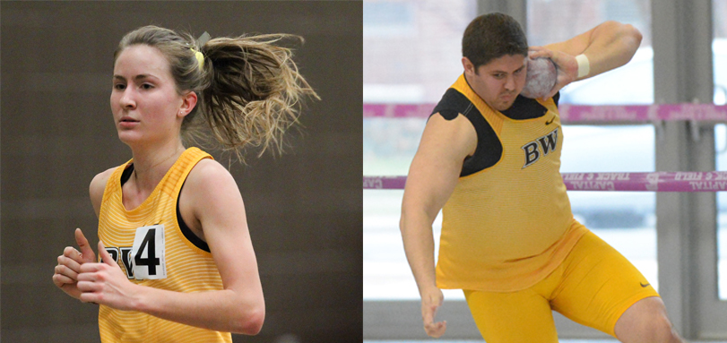 Sophomore All-OAC distance runner Bella Pendola (Photo courtesy of John Reid) and sophomore All-OAC thrower Ted Achladis