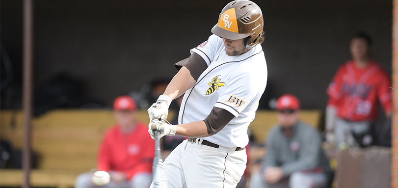 Senior Philip Wells tied a career-best four hits in the 6-4 victory in game one