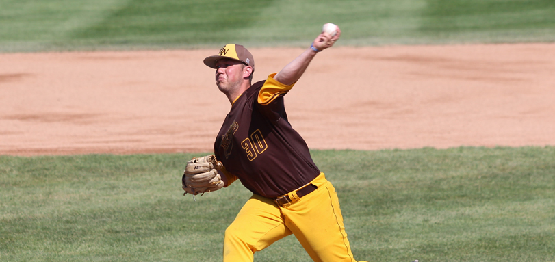 Senior ABCA/Rawlings All-Mideast Region and All-OAC pitcher Evan Lovick set a school record with his 24th career victory over Marietta in the OAC Tournament (Photo courtesy of Jeff Schaly)