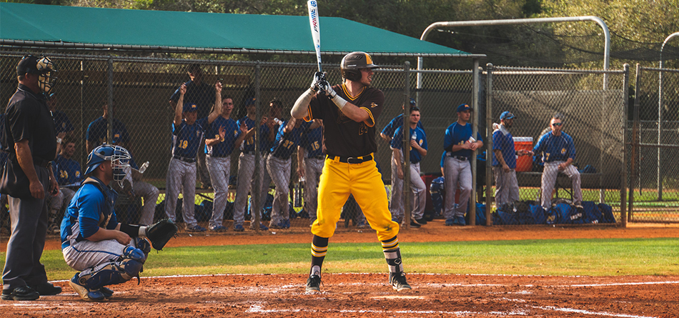 Senior Jacob Bonner had two hits and three RBI in the 7-5 victory over No. 7 Wooster (Photo Courtesy of Alec Palmer)