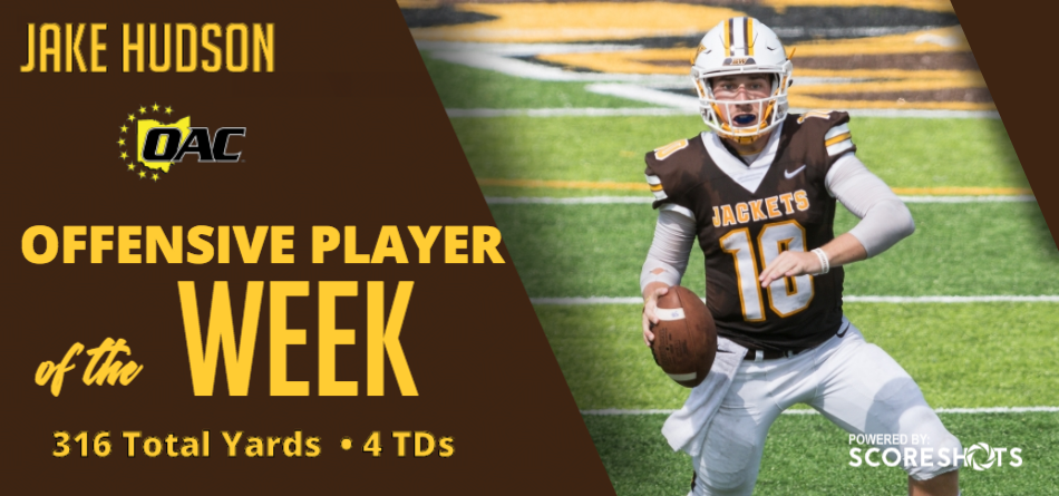 Hudson Earns Second Career OAC Football Offensive Player of the Week Honor