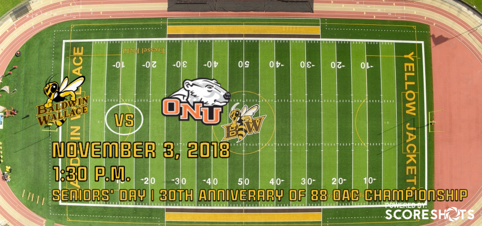 Football Closes Out Home Schedule vs. Ohio Northern on Seniors' Day and 30th Anniversary of 1988 OAC Championship