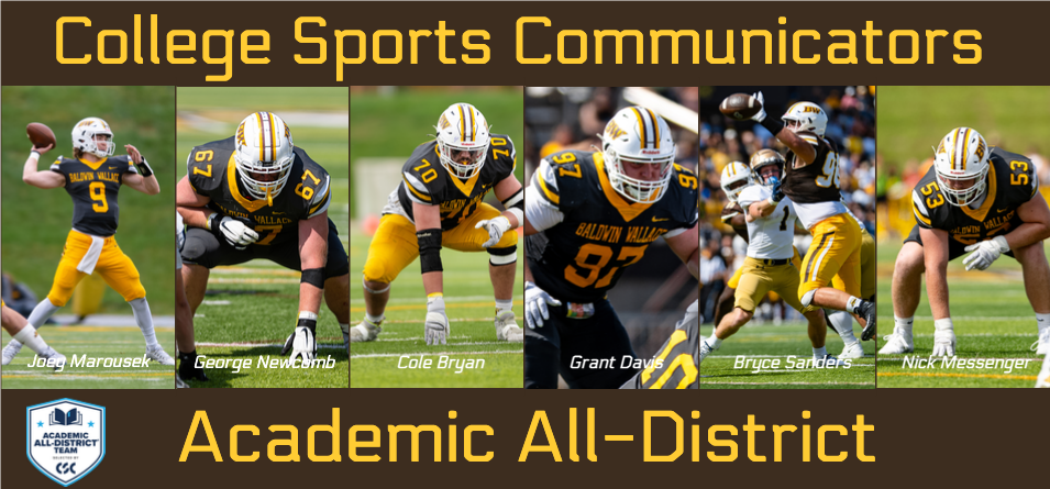 Six Football Student-Athletes Named to CSC Academic All-District Team