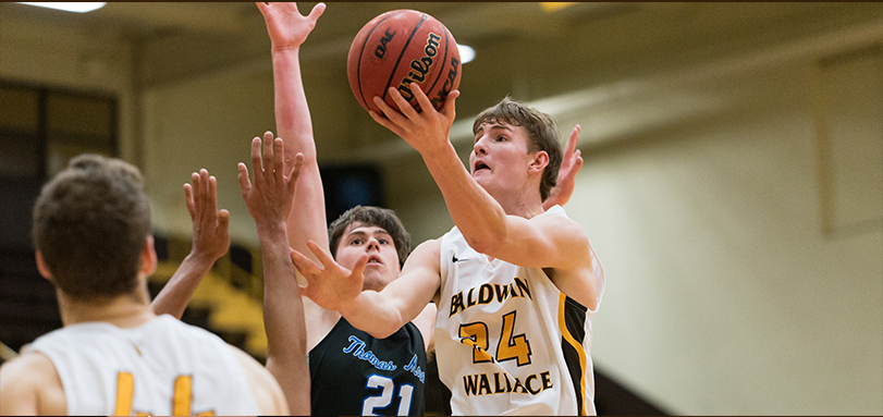 Junior Tyler Colombo had a career and game high 20 points to lead BW to a victory in their home opener (Photo Courtesy Jesse Kucewicz)