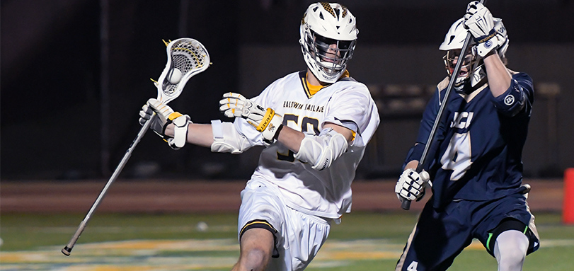 Brock Riemenschneider becomes the second BW men's lacrosse player to earn his 100th career point
