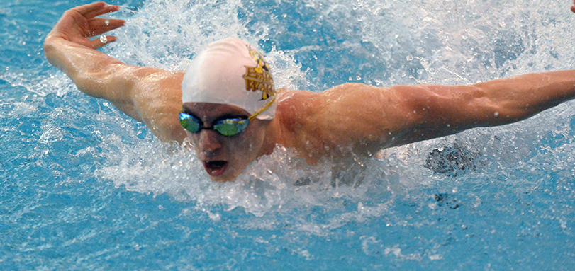 Austin Lockhart swam a career-best in 200-IM and final leg of school-record setting 400-medley relay