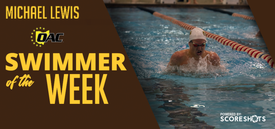 Lewis Garners Second Career OAC Men’s Swimmer of the Week Accolade