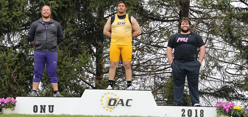 Ted Achladis is OAC Champion in shot put