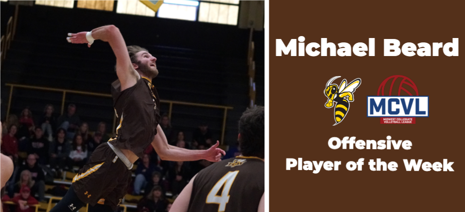 Beard of Men's Volleyball Named MCVL Offensive Player of the Week