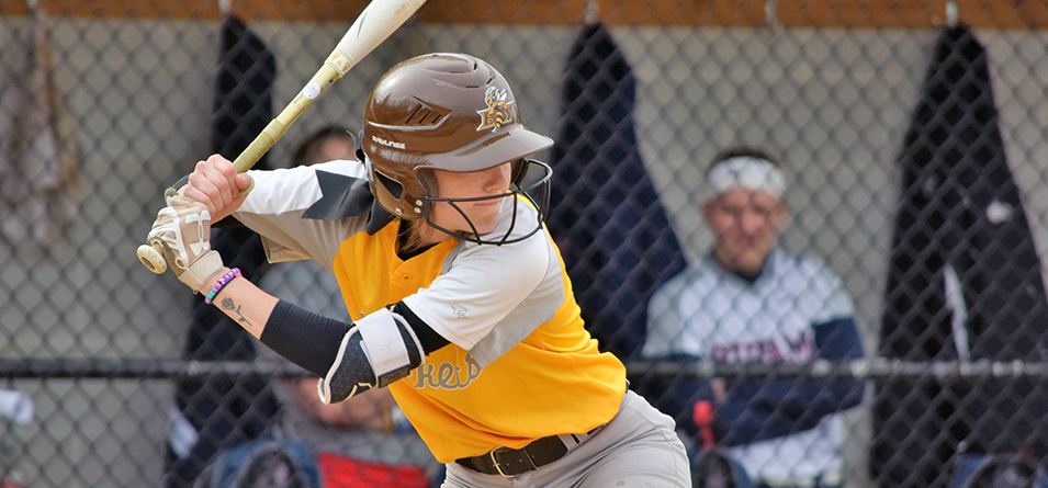 Macy Leach combined for five hits in the two games,  (Photo Courtesy of Jeff Boledovic)