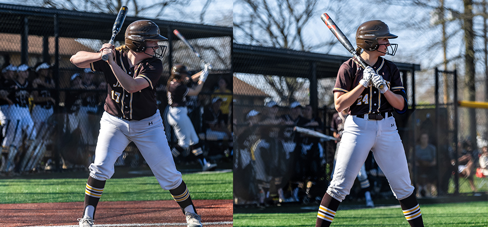 Bridie Bricker and Steph Mraz each belted a homerun (Photos Courtesy of Kevin Wilker '26)