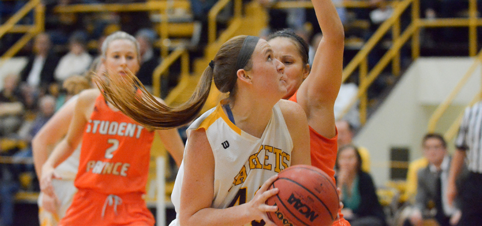 Sophomore forward Sydney Diedrich scored 11 points in BW's OAC Quarterfinal loss to Ohio Northern