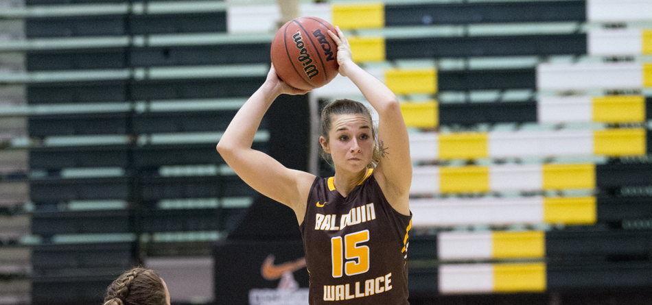 Senior two-time All-OAC guard Hannah Fecht had a game-high 17 points against Rochester (N.Y.)