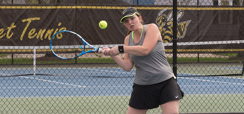 Senior Becca Liebler claimed a doubles and singles victory in the 5-4 victory over Franciscan U.