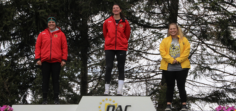 Brooke Buckhannon earned All-OAC honors in shot put and hammer throw with third place finish in each event