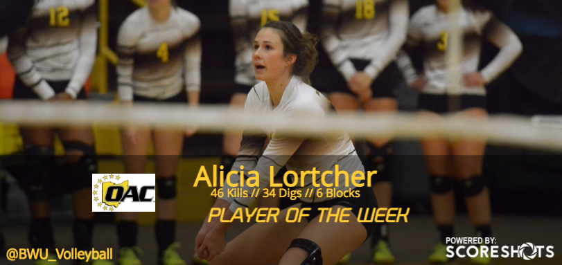 Lortcher Garners Second Career OAC Volleyball Weekly Honor