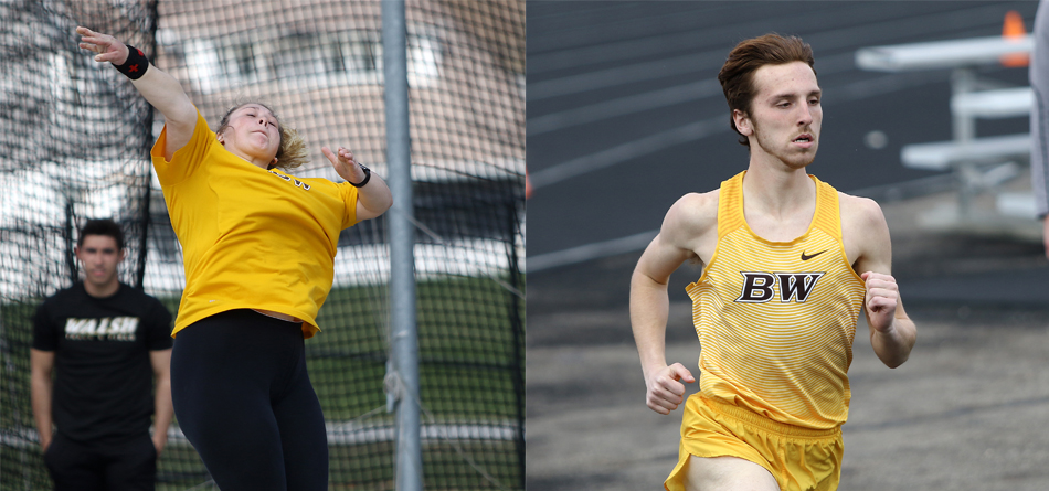 Junior All-OAC thrower Brook Buckhannon and sophomore distance runner Spencer Roberts (Photos courtesy of Ed Hall Jr.)