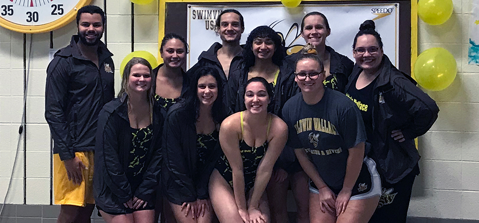BW honored its 10 swimming and diving senior student-athletes prior to the meet