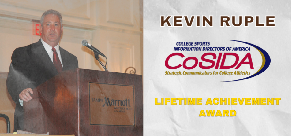Retired Director of Athletic Communications Ruple Receives CoSIDA Lifetime Achievement Award