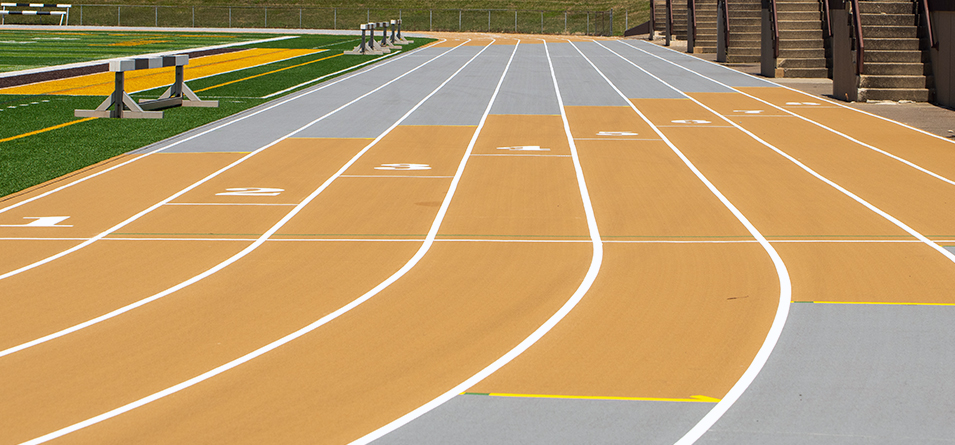 BW Installs New Track Surface inside Finnie Stadium