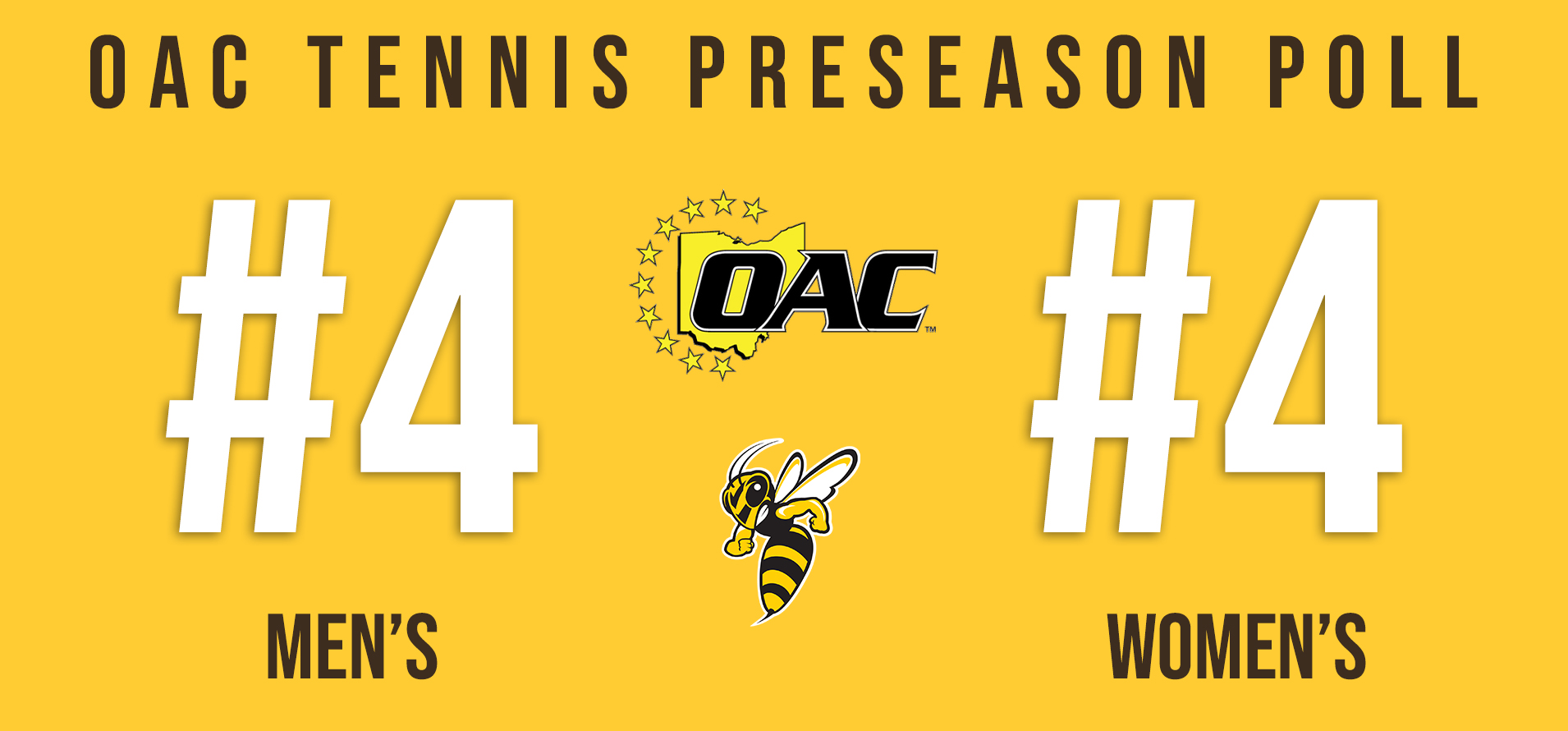 Men's and Women's Tennis Tabbed Fourth in OAC Preseason Coaches Poll