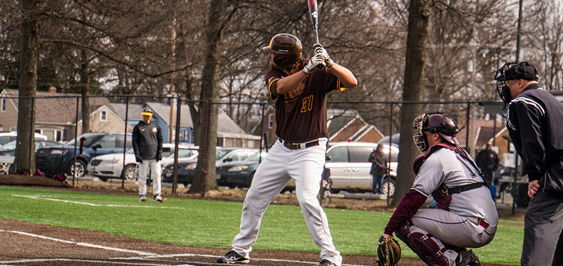 Senior Philip Wells hit a career-best two homeruns in the 5-4 victory over Ohio Wesleyan (Photo Courtesy of Alec Palmer)