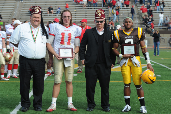 35th Shriners Classic  Players of the Game.  BW Josiah Holt and Otterbein Aaron Kingcade.
