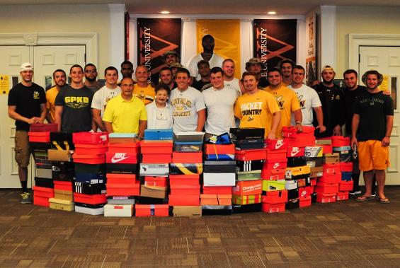Players donate school supplies