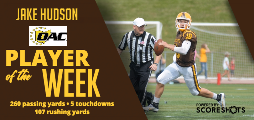 Hudson Earns First Career OAC Football Offensive Player of the Week Honor