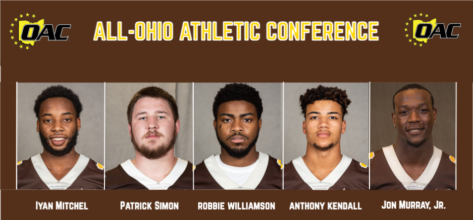 Five Football Players Named to Spring All-OAC Football Team