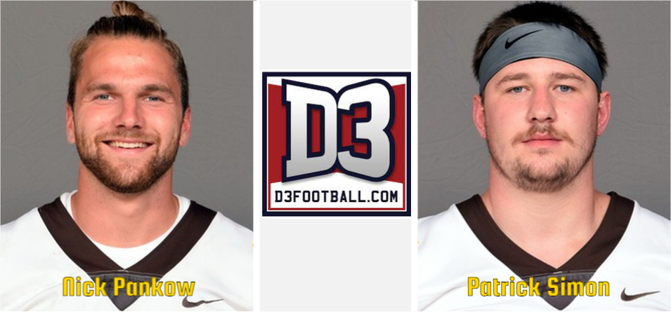 Pankow and Simon Named D3football.com All-Americans
