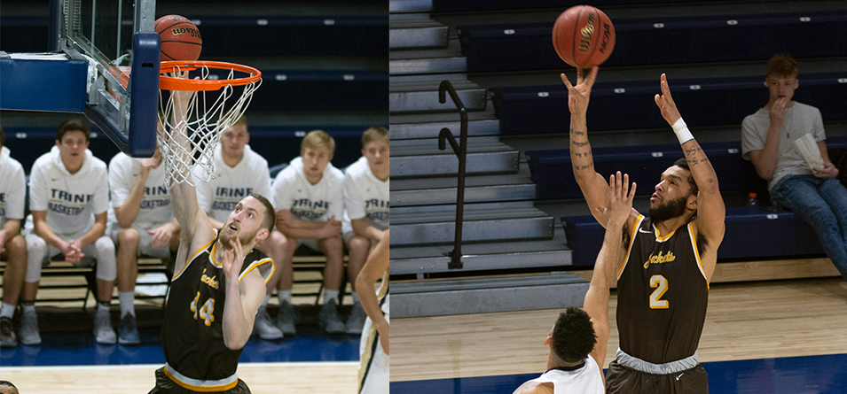 Junior Drew Sova set a career-high 18 rebounds and senior Jay Battle tied a career-high tying 29 points in the victory over Trine University