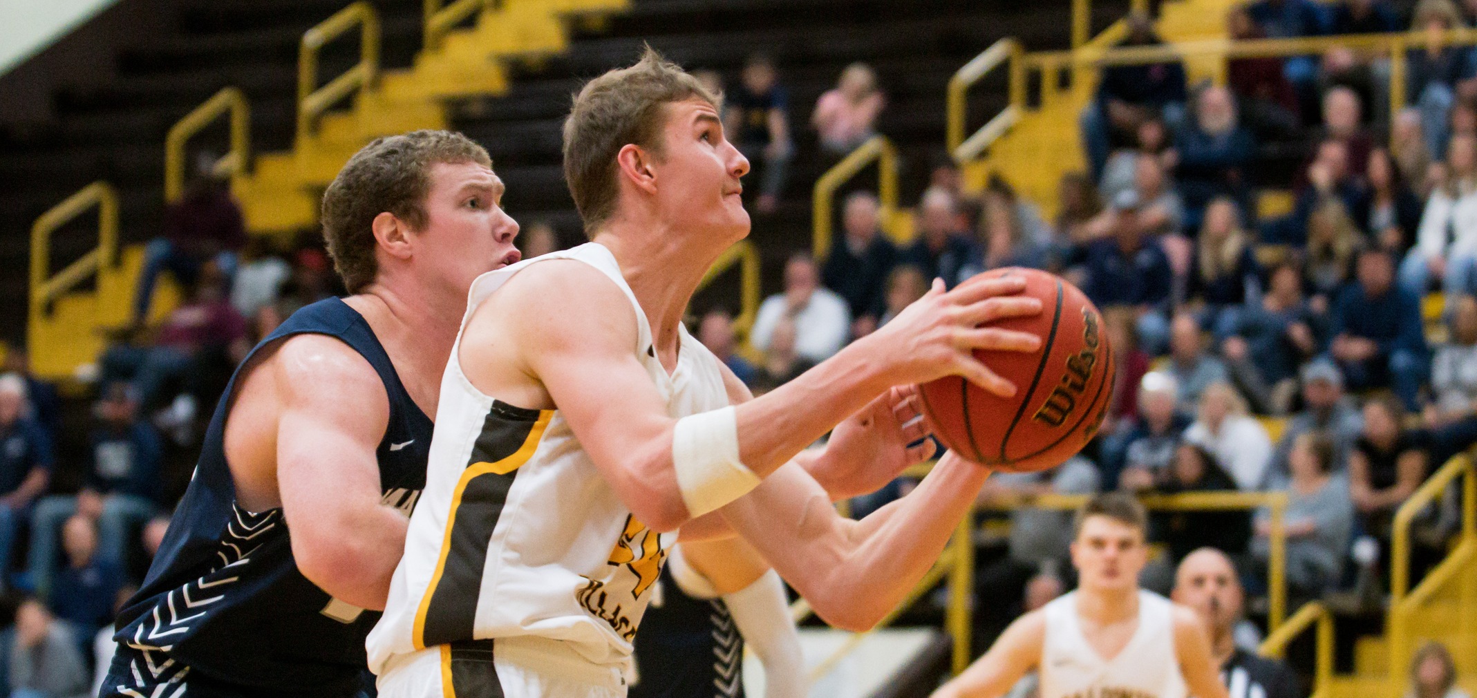 Senior forward Tyler Colombo scored a team-high 16 points in the loss to Marietta (Photo courtesy of Jesse Kucewicz)