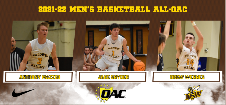 Three Men’s Basketball Athletes Receive All-OAC Honors