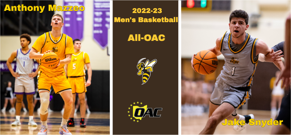 Mazzeo and Snyder Selected to Men’s Basketball All-Ohio Athletic Conference Team