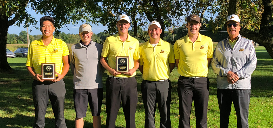 The BW men's golf team captured its third title of the fall season by winning the Mount Union Fall Invitational (Photo courtesy of the University of Mount Union)