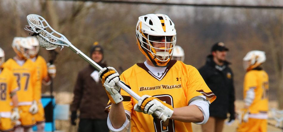 Senior two-time All-OAC attack Mike Nanosky tied a career high with four goals in BW's win over Geneseo (Photo courtesy of Mike Bower)