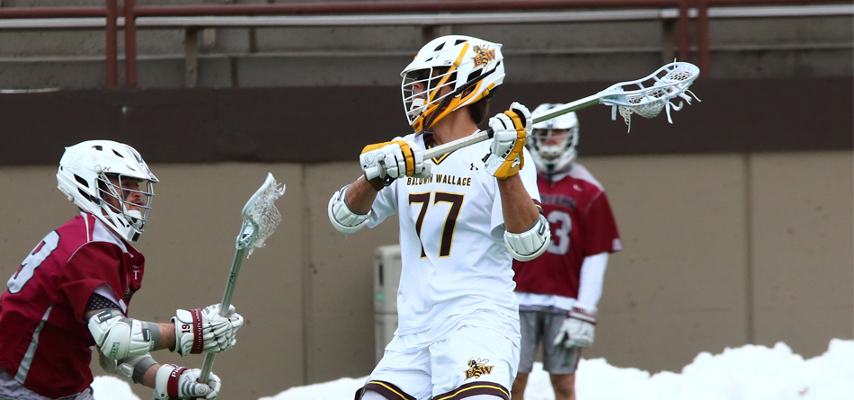 Freshman midfielder John Schulte scored a career-high six goals in the Yellow Jackets win over Marietta (Photo courtesy of Mike Bower)
