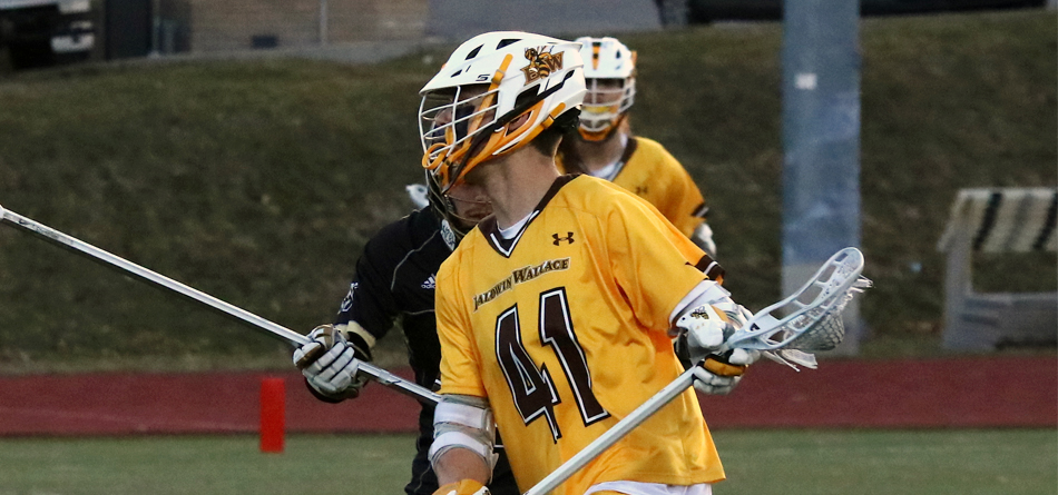 Senior three-time All-OAC attack Chad Steinwachs had three goals and three assists in BW's 13-10 win over John Carroll (Photo courtesy of Mike Bower)