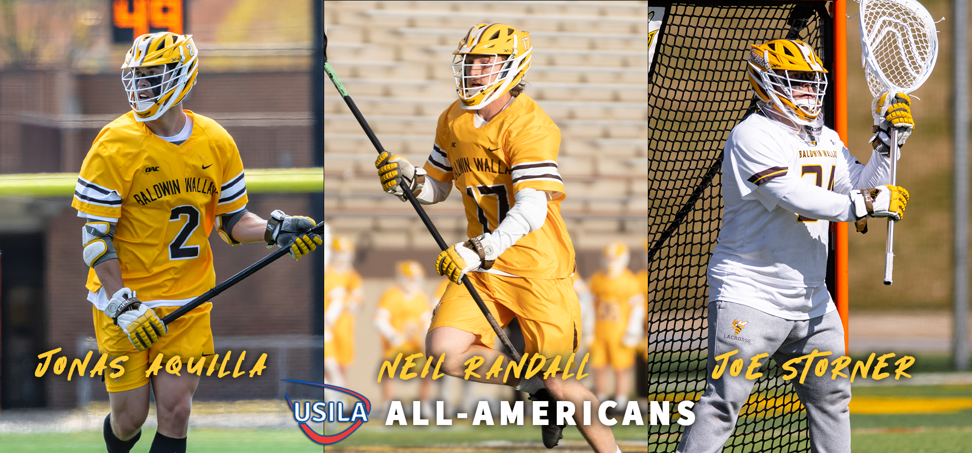 Jonas Aquilla, Neil Randall, and Joe Storner earn USILA All-America honors