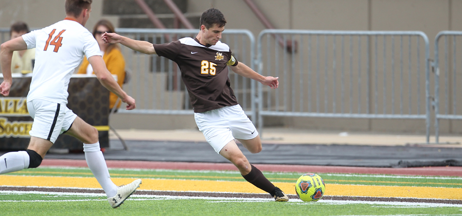 Junior two-time All-OAC and Academic All-OAC forward Danny Ruple scored BW's only goal in a 4-1 loss to Otterbein (Photo courtesy of John Reid)