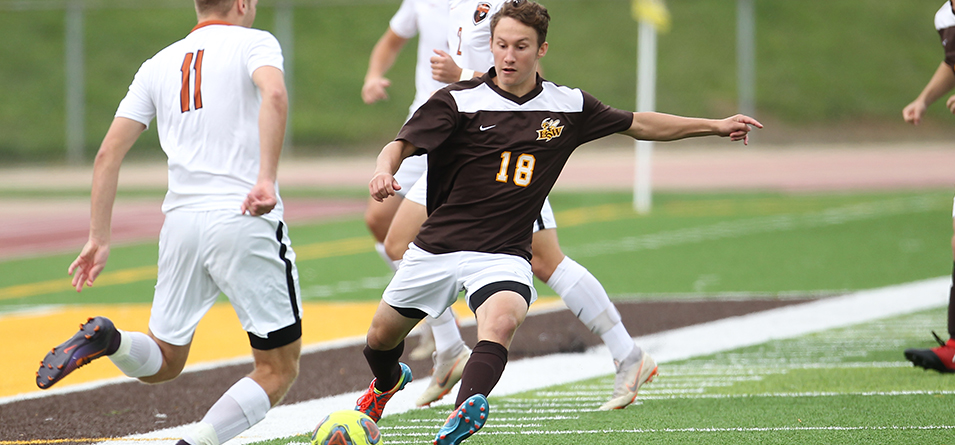 Senior Joey Geither scored two goals in tonight's 3-0 win at Capital