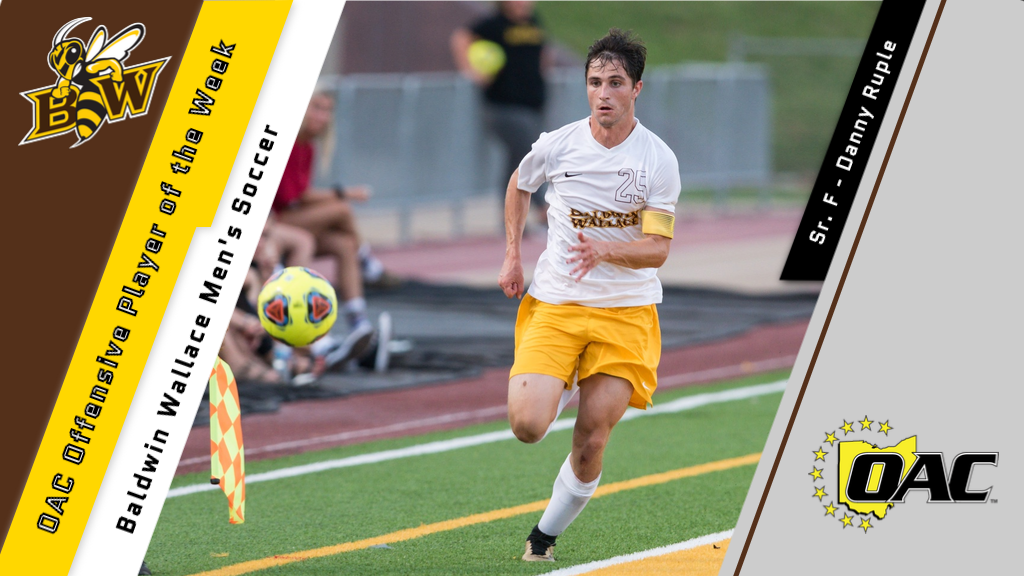 Danny Ruple was named OAC Offensive Player of the Week.