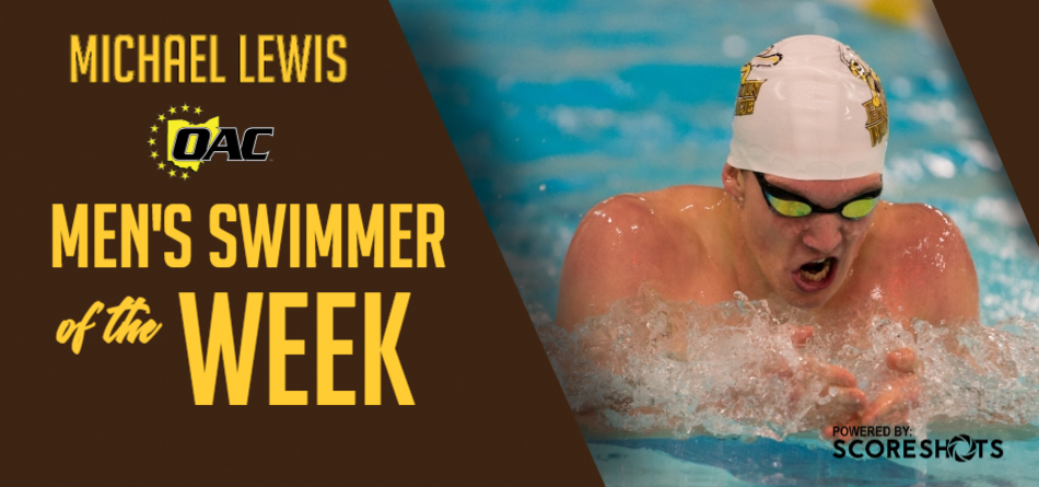 Lewis Garners First Career OAC Men’s Swimming and Diving Weekly Honor
