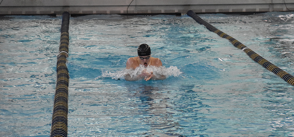 Michael Lewis set the school-record in the 200-yard individual medley