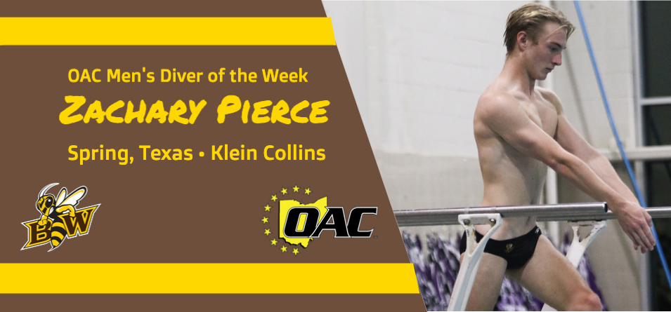 Pierce Garners First Career OAC Men’s Diver of the Week Accolade