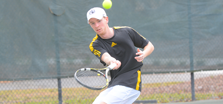 Senior Dominic Polifrone secured victories in No. 1 doubles and No. 1 singles in the 5-4 loss to Mount Union