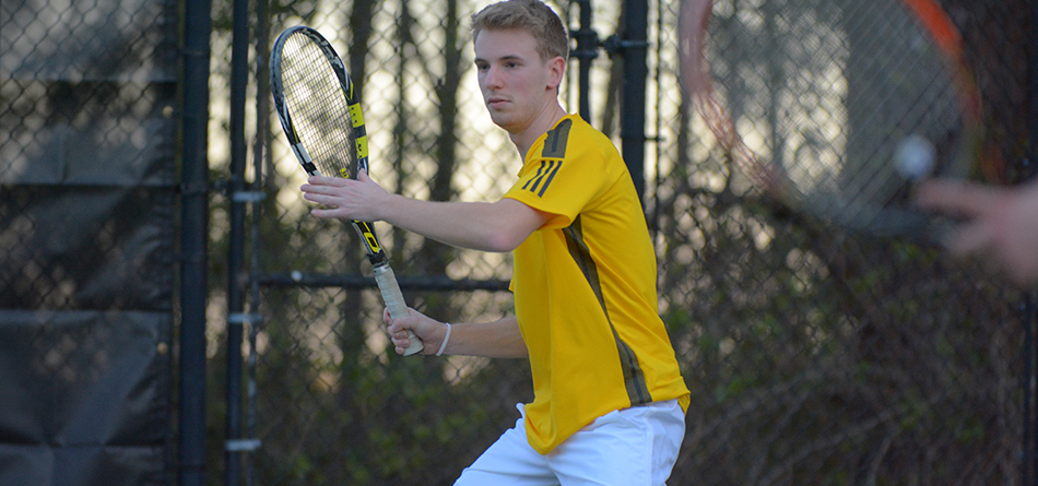 Senior Dominic Polifrone won No. 1 doubles and No. 1 singles in the 6-3 loss to Otterbein