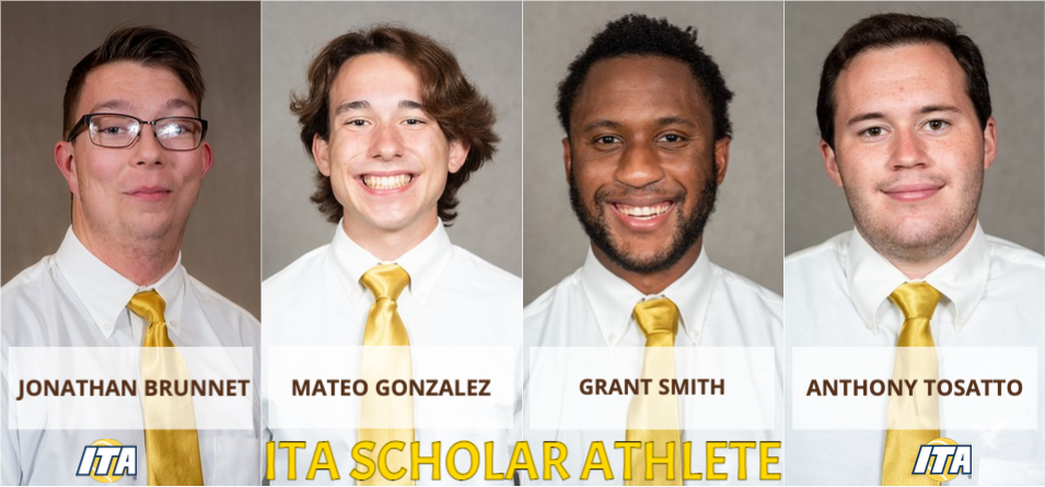 Four Men’s Tennis Student-Athletes Garner ITA Scholar Athletes Accolades