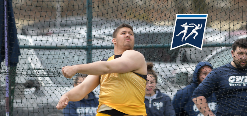 Sophomore All-OAC thrower Ted Achladis finished ninth in discus at the 2018 NCAA Championships (Photo courtesy of Jesse Kucewicz)